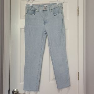 Good American Good Legs Cigarette Raw Hem Jean